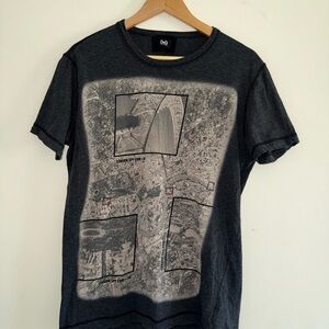 D&G Black Graphic Aerial Map Crew Neck Tee